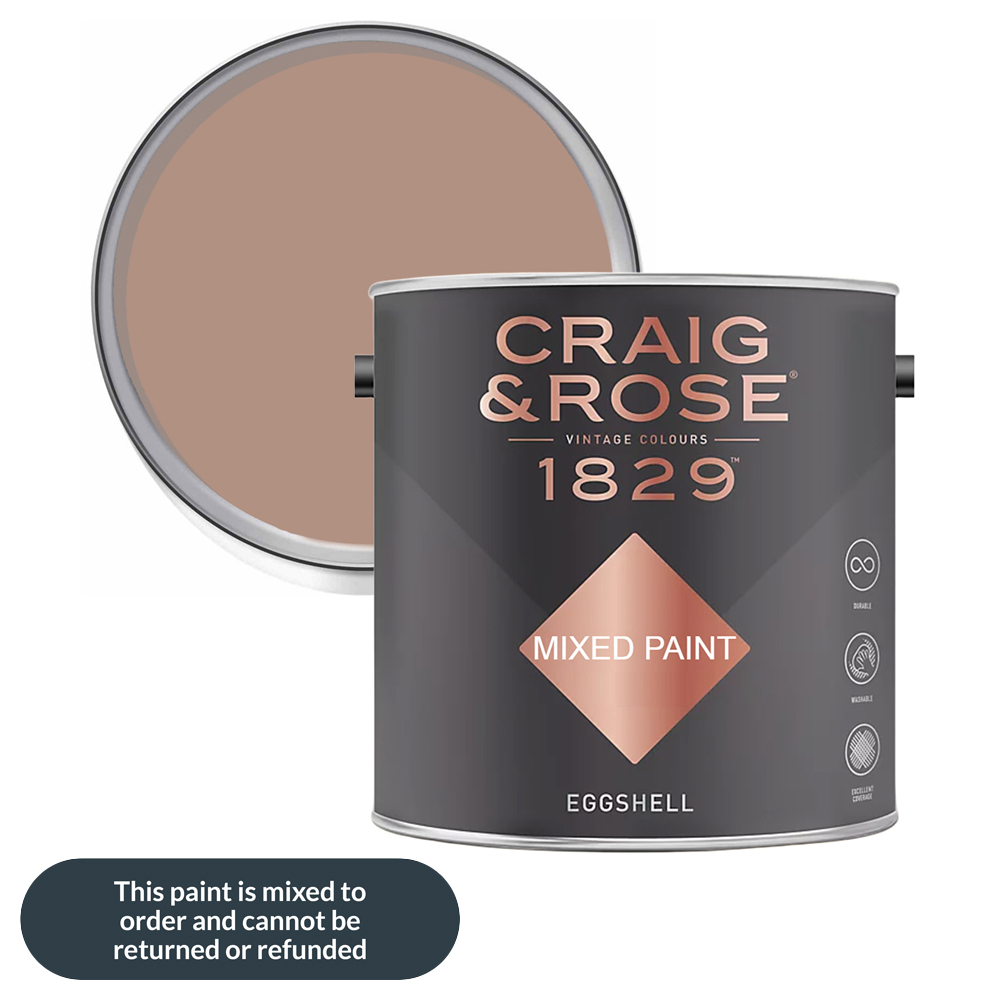 Craig & Rose 1829 Vintage Walls Wood and Metal Pink Beige Eggshell Paint 2.5L