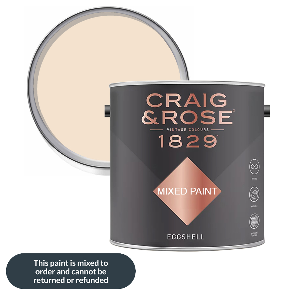 Craig & Rose 1829 Vintage Walls Wood and Metal Adam White Gloss Mixed Paint 2.5L