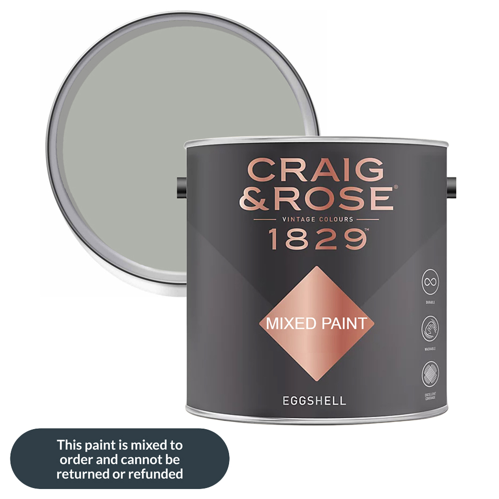 Craig & Rose 1829 Vintage Walls Wood and Metal Almost Grey Gloss Mixed Paint 2.5L