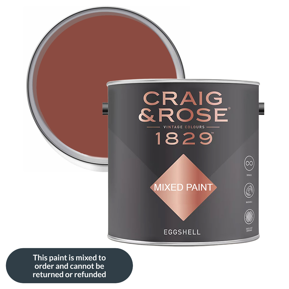 Craig & Rose 1829 Vintage Walls Wood and Metal Arabian Red Gloss Mixed Paint 2.5L