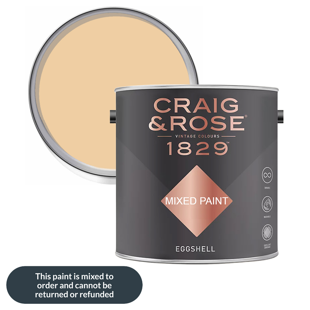 Craig & Rose 1829 Vintage Walls Wood and Metal Beauvais Cream Gloss Mixed Paint 2.5L