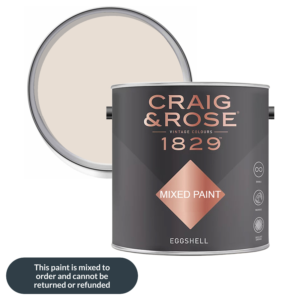 Craig & Rose 1829 Vintage Walls Wood and Metal Broken White Gloss Mixed Paint 2.5L