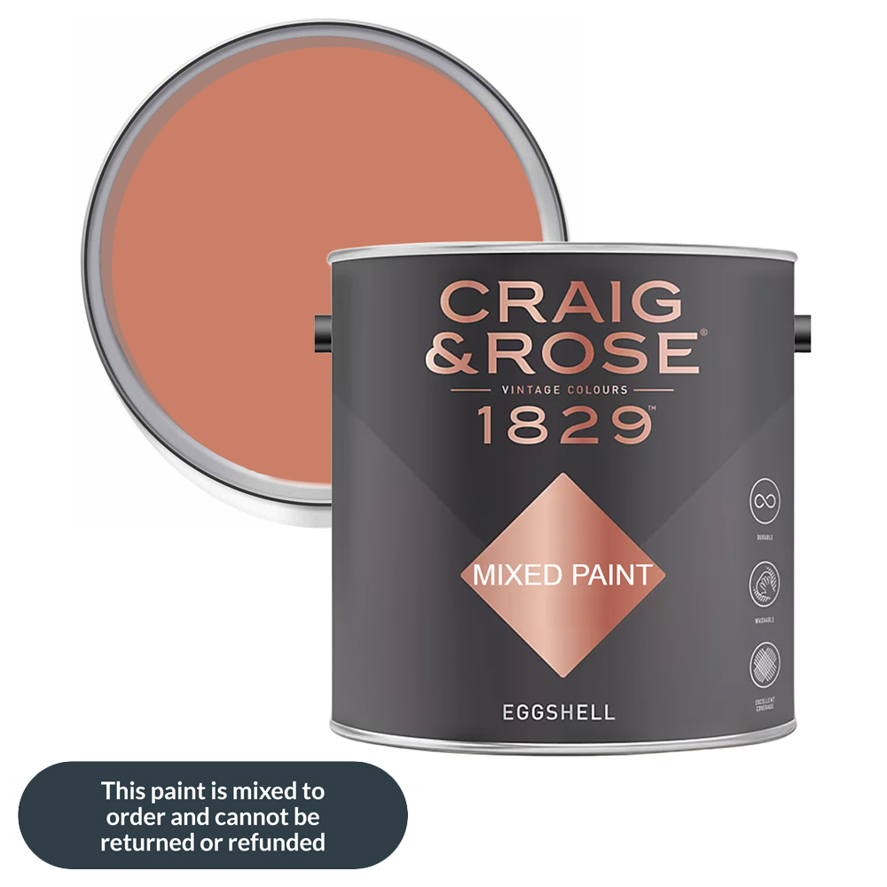 Craig & Rose 1829 Vintage Walls Wood and Metal Etruscan Red Gloss Mixed Paint 2.5L
