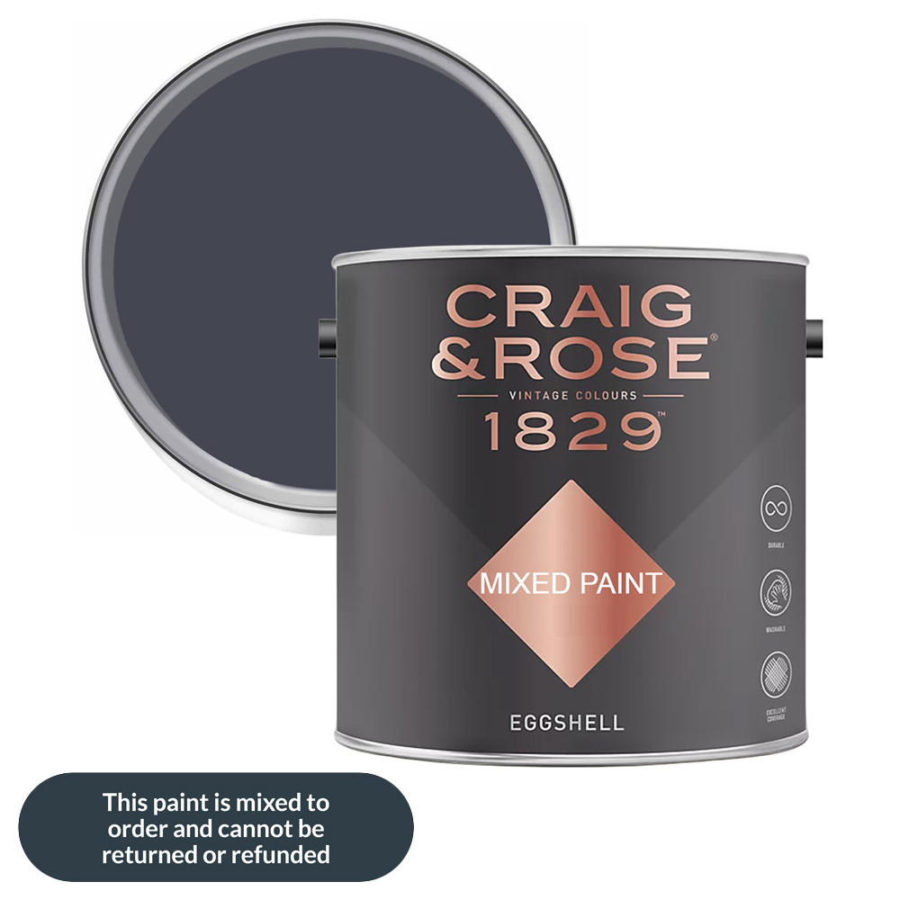 Craig & Rose 1829 Vintage Walls Wood and Metal Lido Blue Gloss Mixed Paint 2.5L