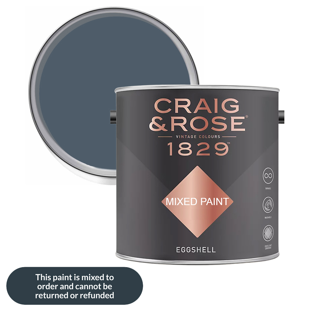 Craig & Rose 1829 Vintage Walls Wood and Metal Paynes Grey Gloss Mixed Paint 2.5L
