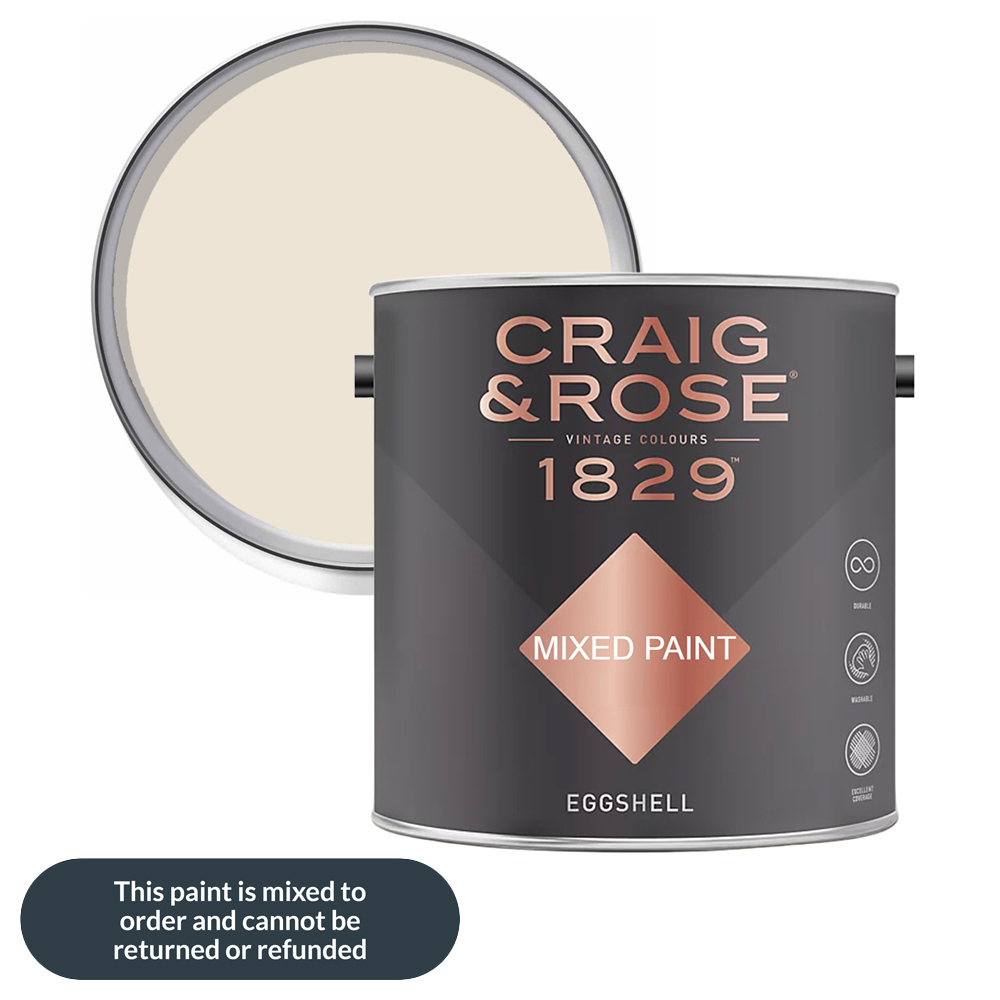 Craig & Rose 1829 Vintage Walls Wood and Metal Regency White Gloss Mixed Paint 2.5L