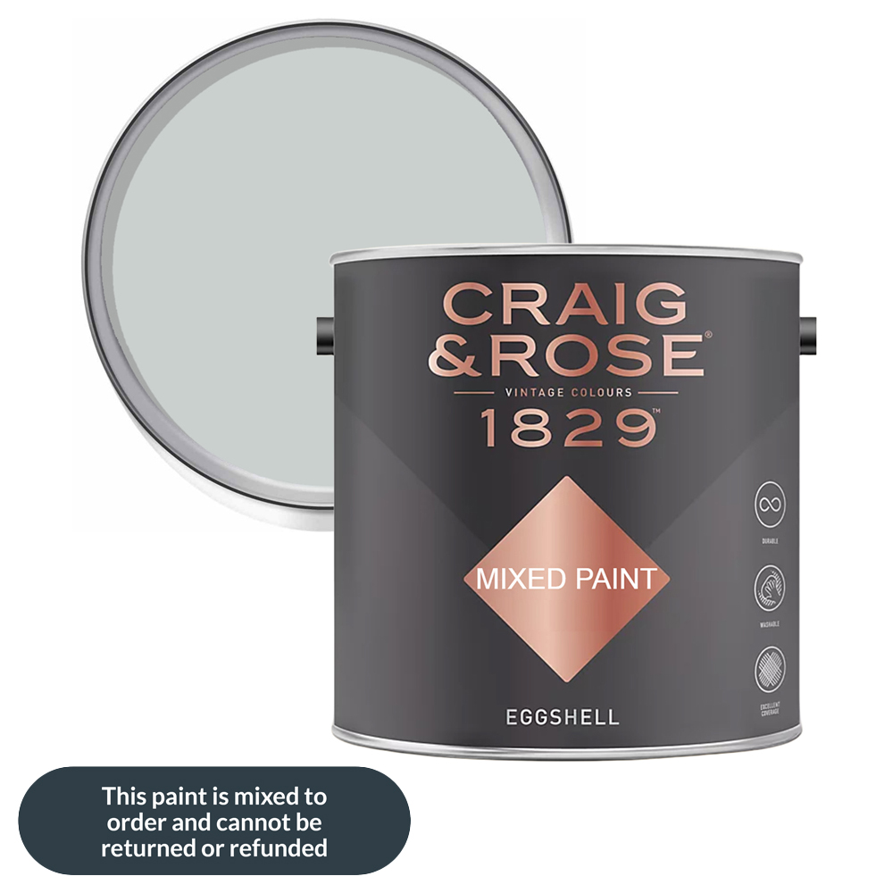 Craig & Rose 1829 Vintage Walls Wood and Metal Study Room Blue Gloss Mixed Paint 2.5L
