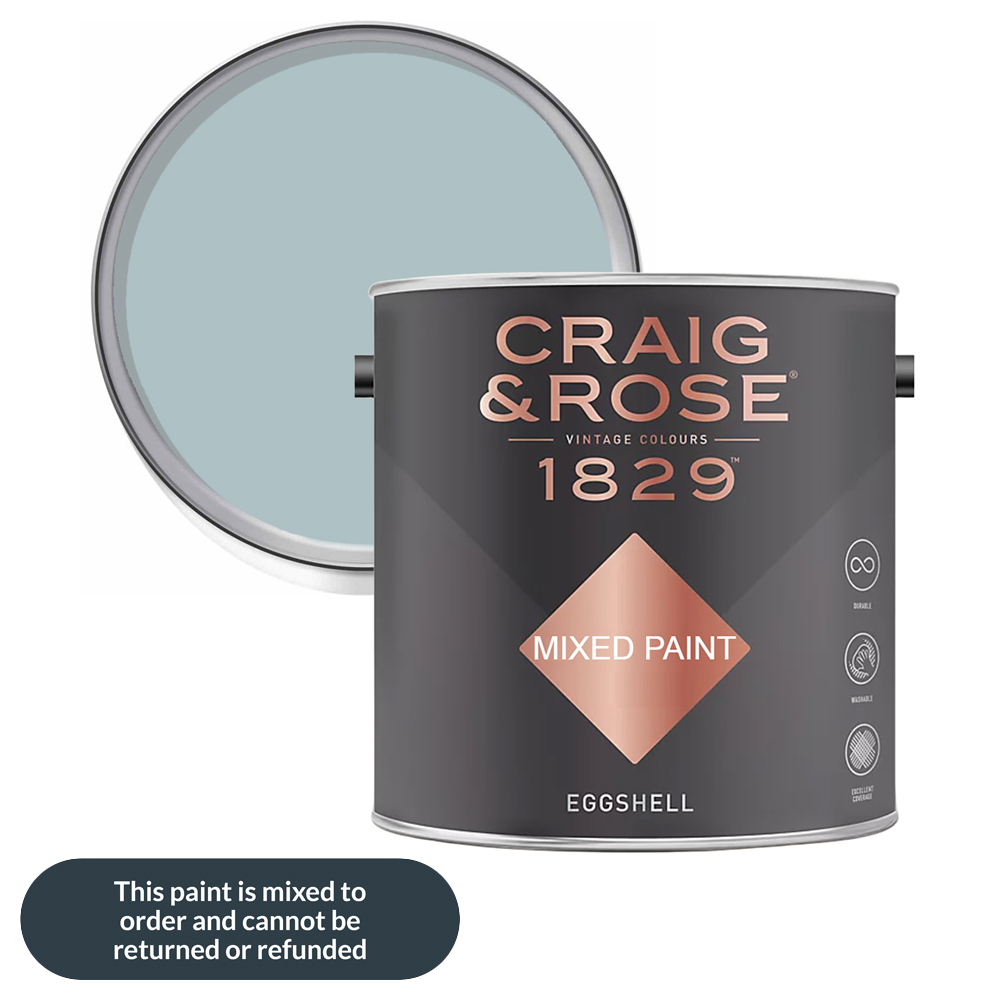 Craig & Rose 1829 Vintage Walls Wood and Metal Swedish Blue Gloss Mixed Paint 2.5L
