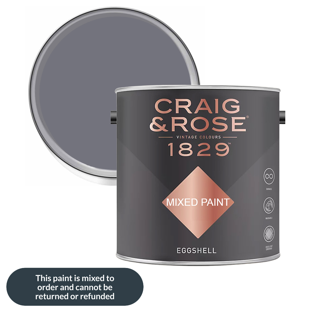 Craig & Rose 1829 Vintage Walls Wood and Metal Violet Slate Gloss Mixed Paint 2.5L