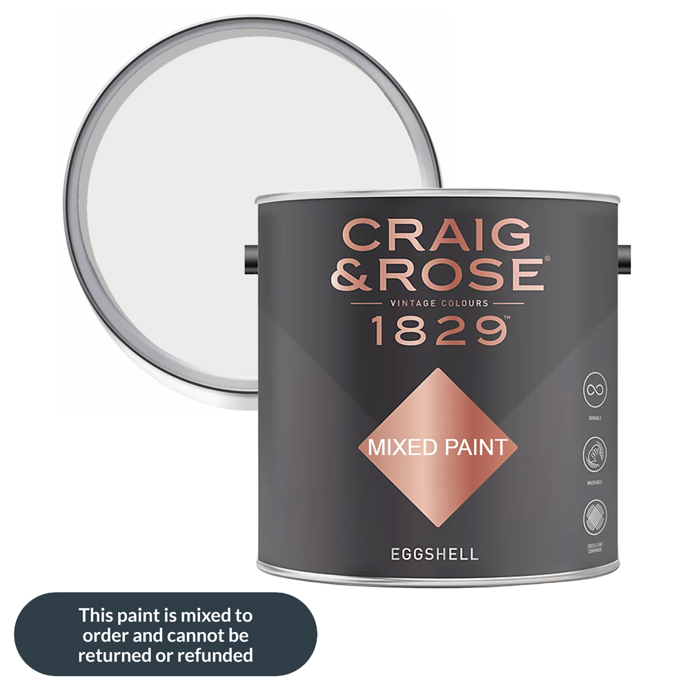 Craig & Rose 1829 Vintage Walls Wood and Metal White Doe Gloss Mixed Paint 2.5L