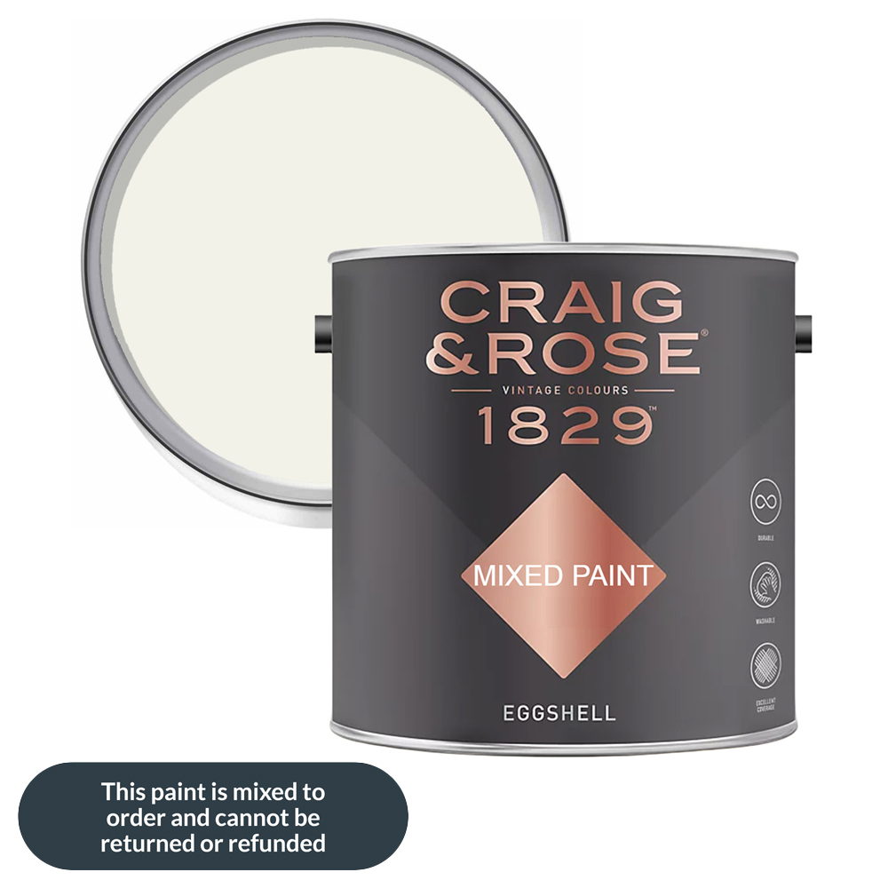 Craig & Rose 1829 Vintage Walls Wood and Metal Whiting Gloss Mixed Paint 2.5L