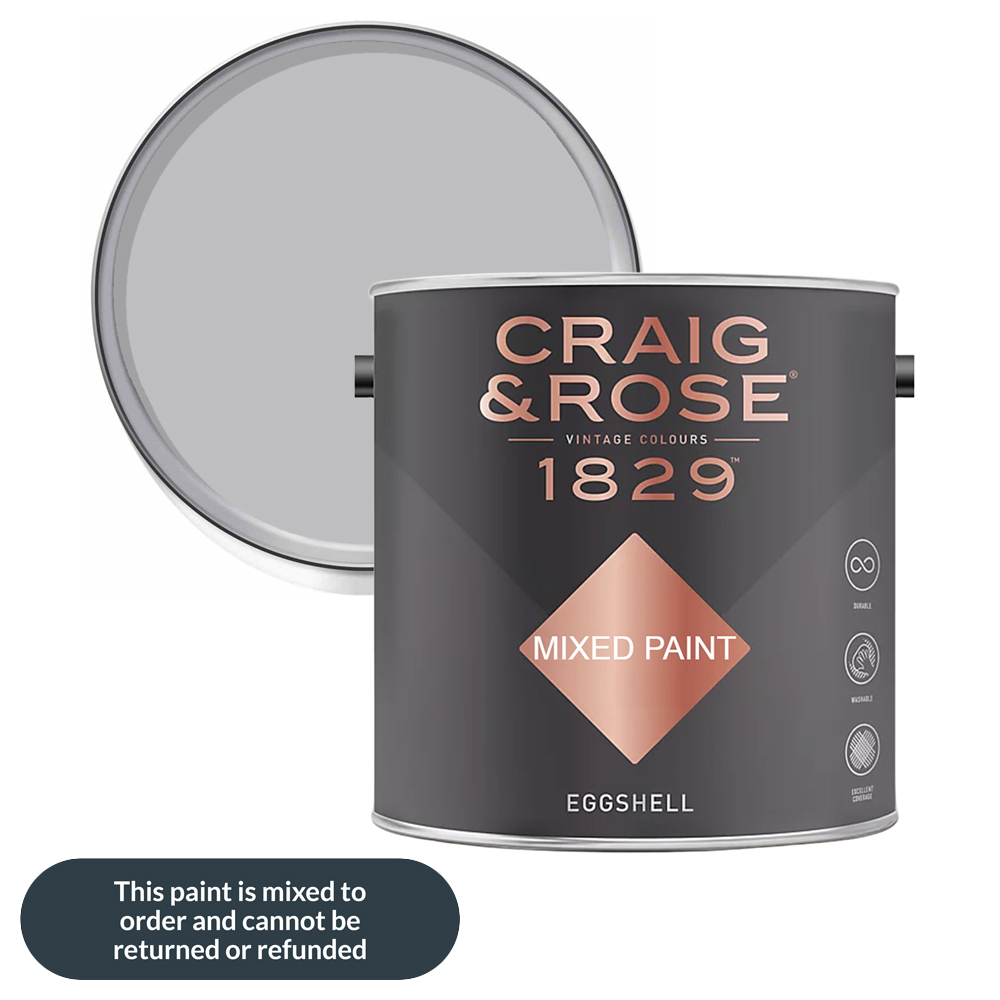 Craig & Rose 1829 Vintage Walls Wood and Metal Wilkie Grey Gloss Mixed Paint 2.5L