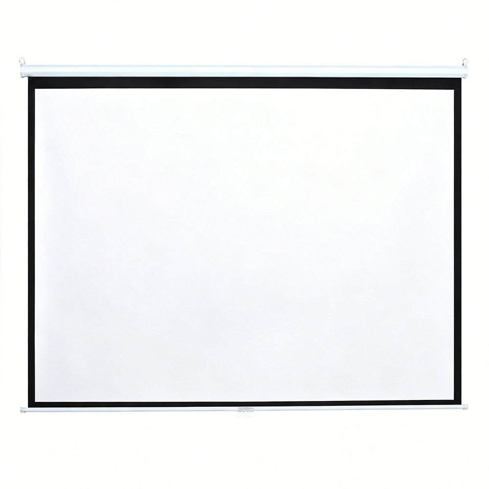 Living and Home 4:3 Matte White Manual Pull-Down Projector Screen 84 inch