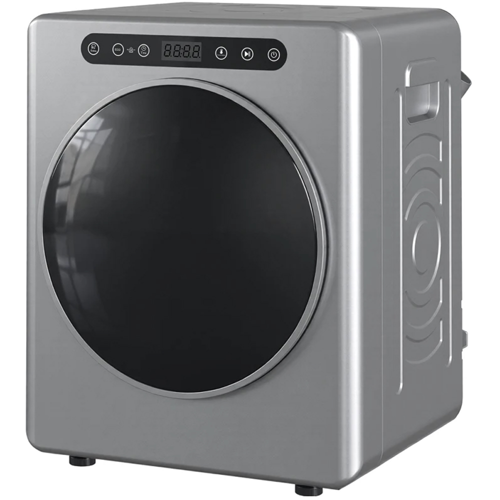 HOMCOM Silver Tone Portable Vented Tumble Dryer Machine with Timer 5kg 1000W