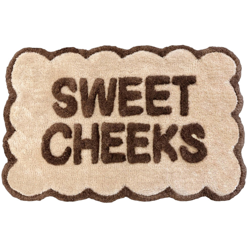 Mooky Mats - Bath Mat - Sweet Cheeks Scalloped - 50 x 80cm - Cream