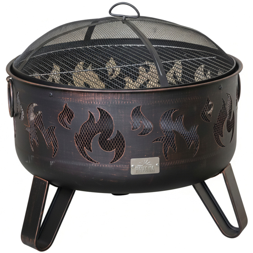 Samuel Alexander Black Steel Fuego Deepbowl Outdoor Fire Pit 60cm