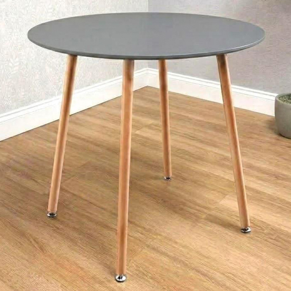 Kosy Koala 4 Seater Velvet Round Dining Set Grey