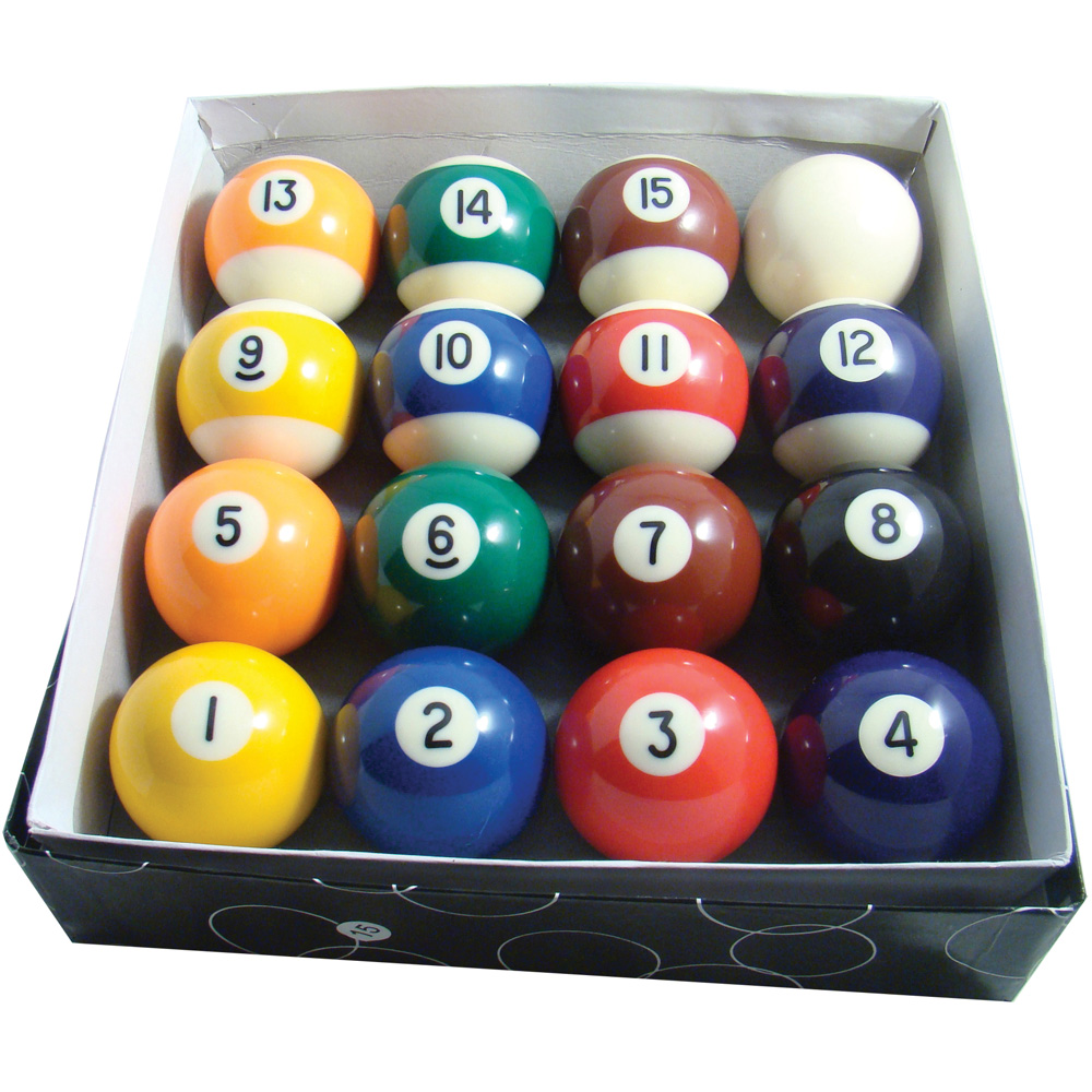 Gamesson Harvard 7 and Cambridge Pool Ball Set 57mm 16 Pack