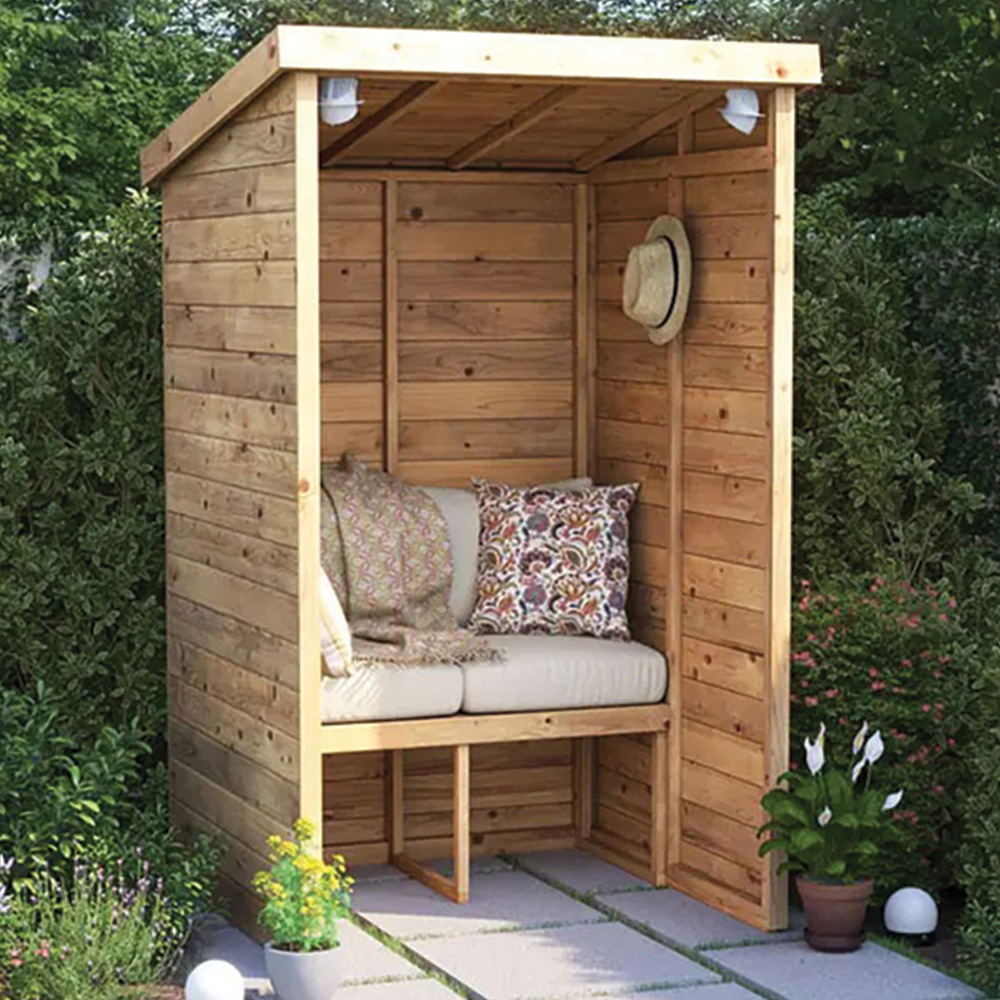 Dunster House Apocallipo 2 Seater 4 x 4ft Brown Pent Garden Arbour
