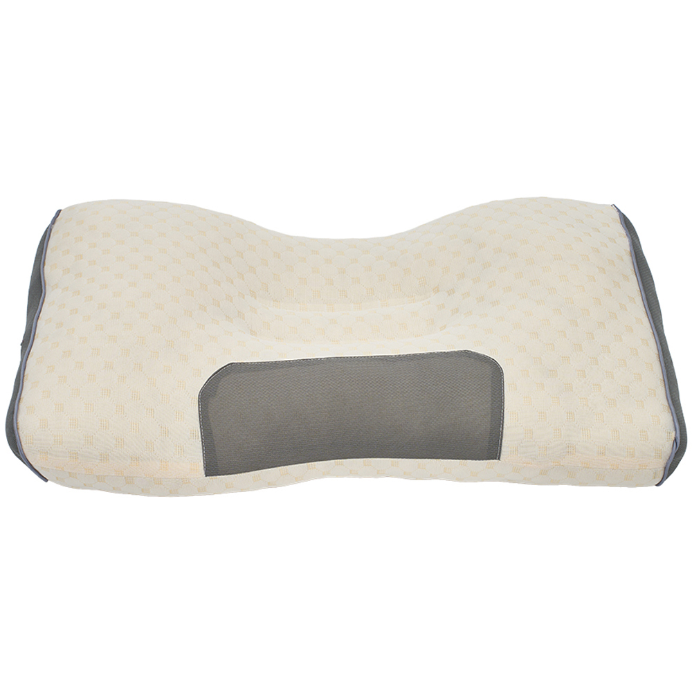 Living and Home White Ergonomic Bone-Shaped Support Pillow 66 x 40cm Set of 2