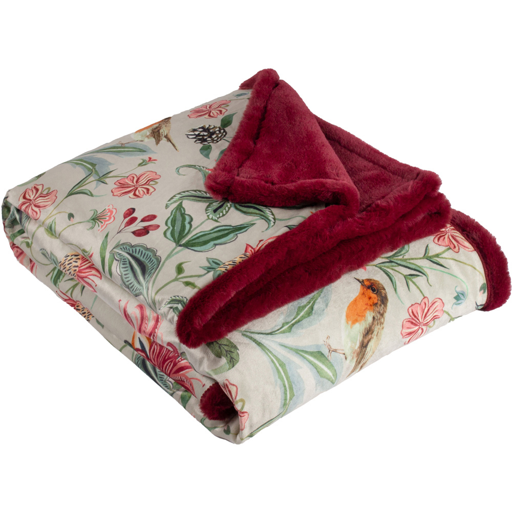 Wylder Nature Multicolour Beatrice Printed Velvet Reversible Throw 130 x 180cm