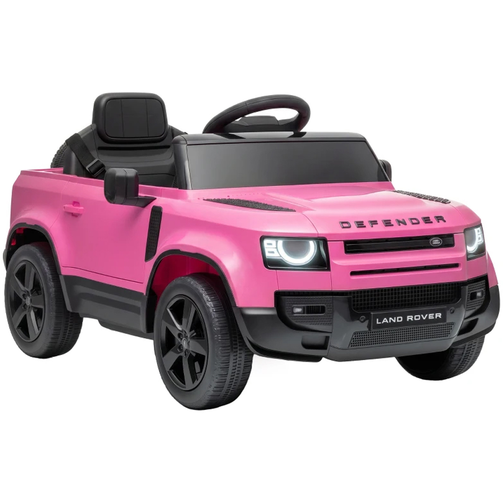 AIYAPLAY Kids Pink Licensed Land Rover Defender Ride-On Electric Car with Remote Control 12V