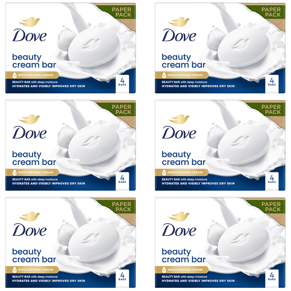 Dove Original Deep Moisture Soft and Smooth Skin Beauty Cream Bar 4 x 90g 6 Pack