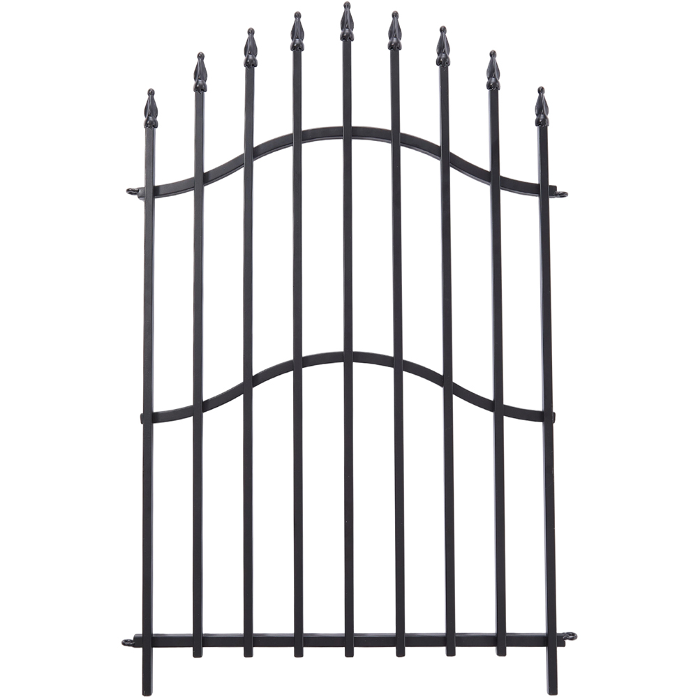 Living and Home Wave Design 2.6ft 5 Pack Metal Garden Fence Panel