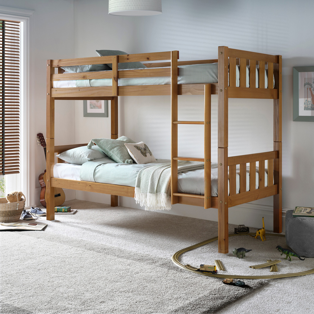 Bedmaster Icon Pine Wooden Bunk Bed with Memory Foam Mattresses