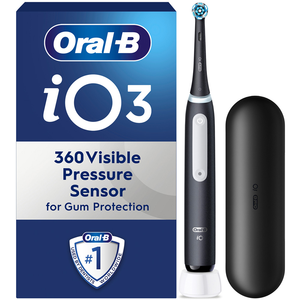 Oral-B iO 3 Black Electric Toothbrush with Travel Case