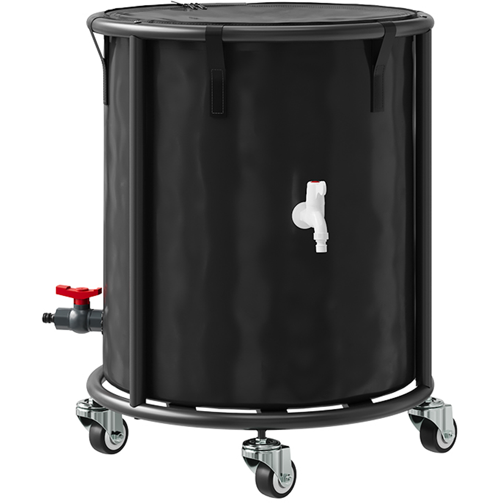 Living and Home 114L Mesh Filter Rain Water Barrel with Wheels and Side Tap