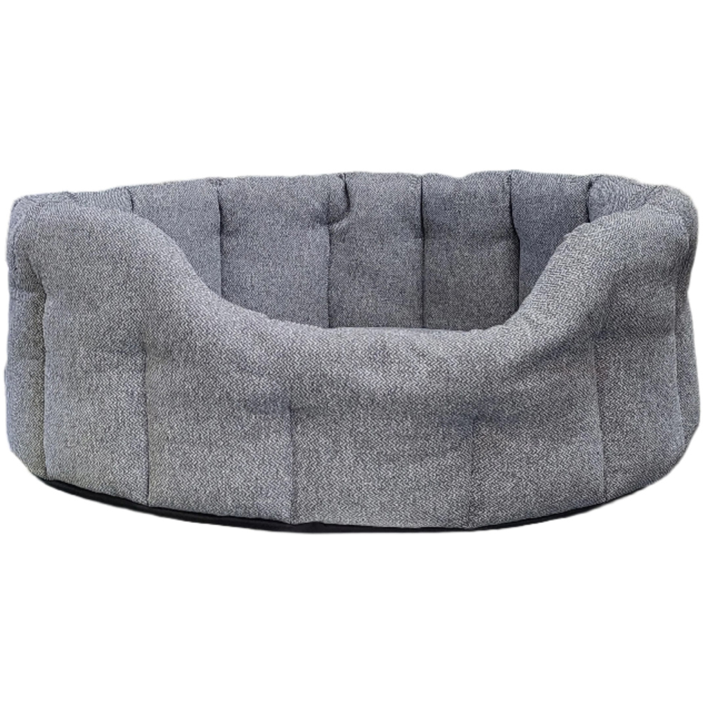 P&L Superior Pet Beds Ltd - Orkney Tweed Softee Oval Pet Bed - Grey - 90cm