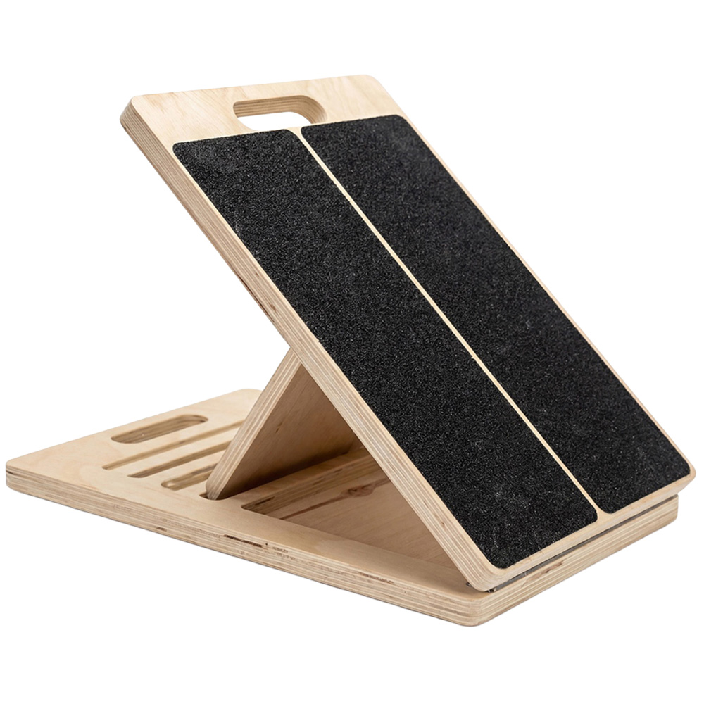 Traderight 5-Angle Adjustable Slant Board for Calf Stretching and Ankle Mobility in Cream Plywood