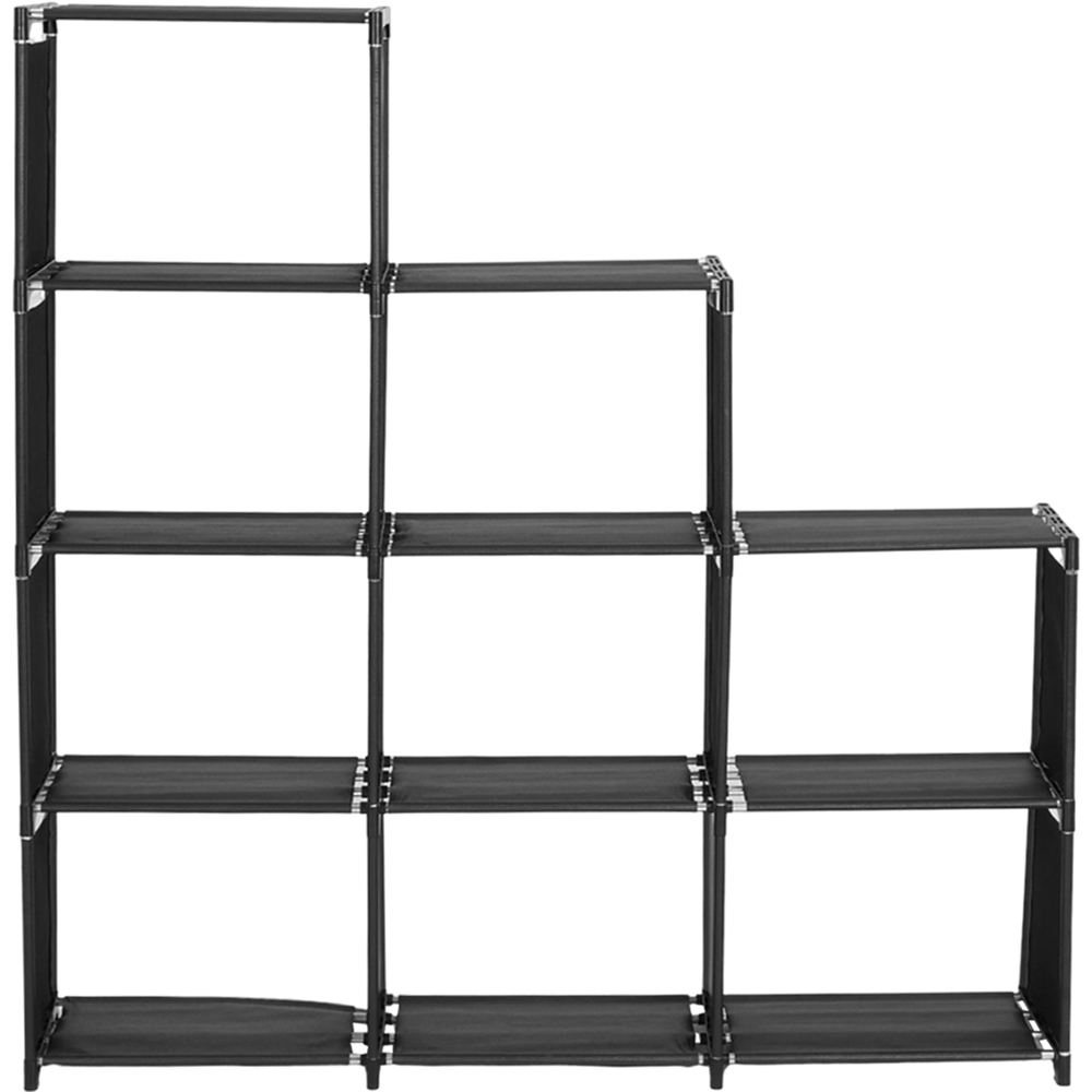 Living and Home 4-Tier Grey Triple Row Storage Shelf with Metal Frame