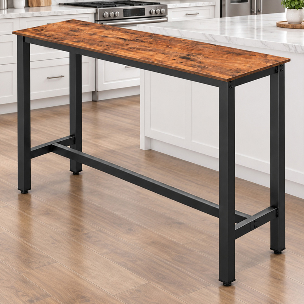 Modcraft Industrial-Style Bar Table Desk Vintage Brown and Black
