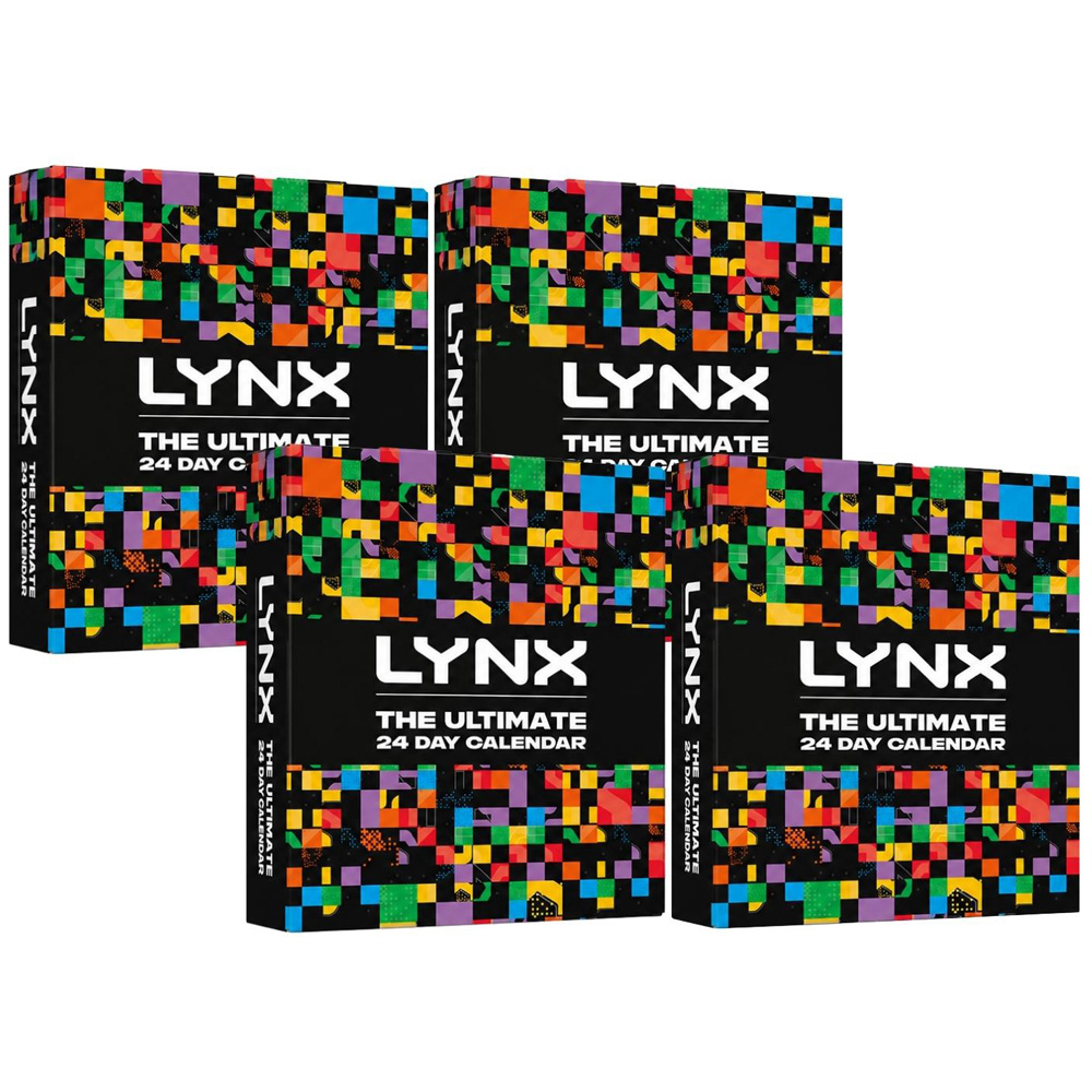 Lynx 24-Day Countdown Advent Calendar Gift Set with 17 Products and 7 Gifts 4 Pack