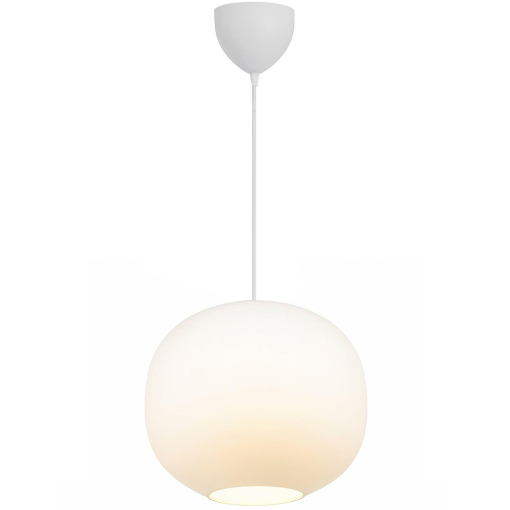 Image of Nordlux Nordlux Navone 30 E27 Opal White and Brass Pendant Light