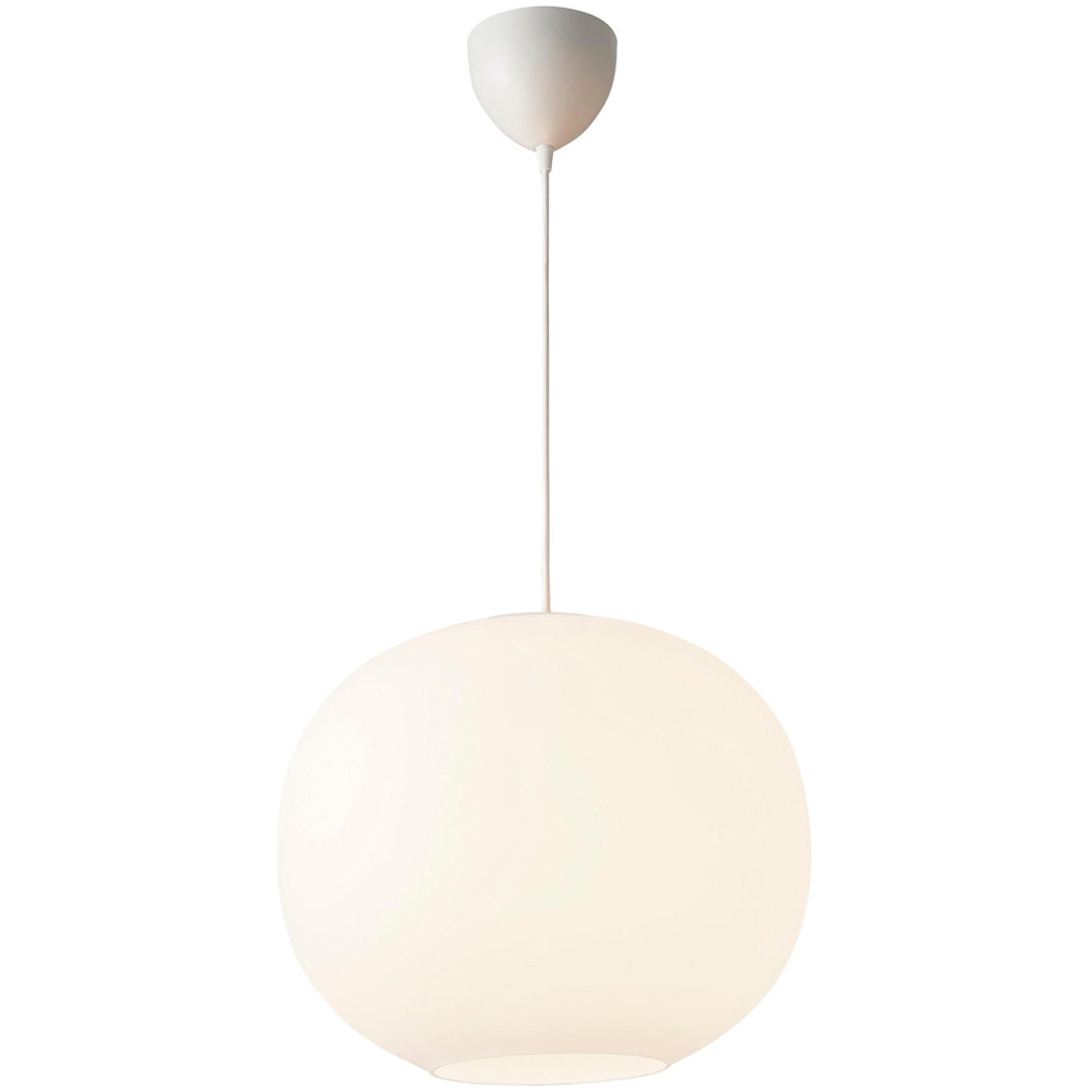 Image of Nordlux Nordlux Navone 40 E27 Opal White and Brass Pendant Light