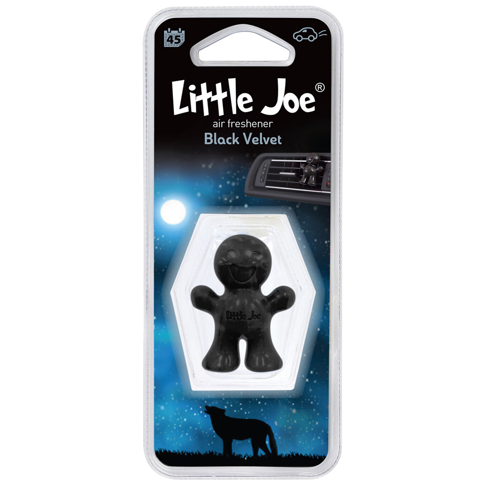 Little Joe Black Velvet Clip Car Air Freshener