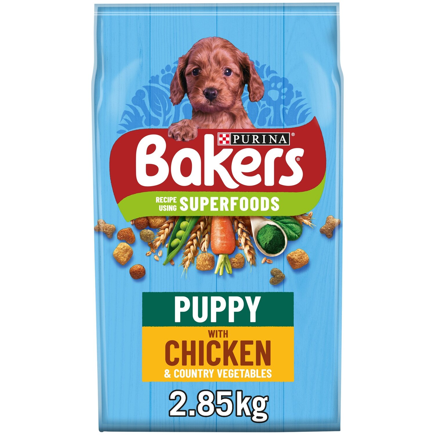 Purina Bakers Chicken and Country Vegetables Dry Puppy Food 2.8kg