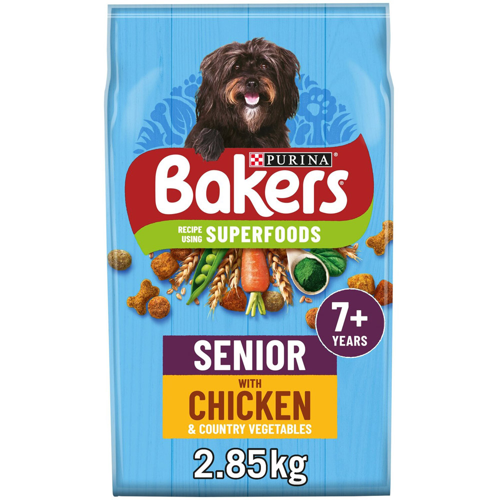 Purina Bakers Chicken and Vegetables Senior Dry Dog Food 2.85kg
