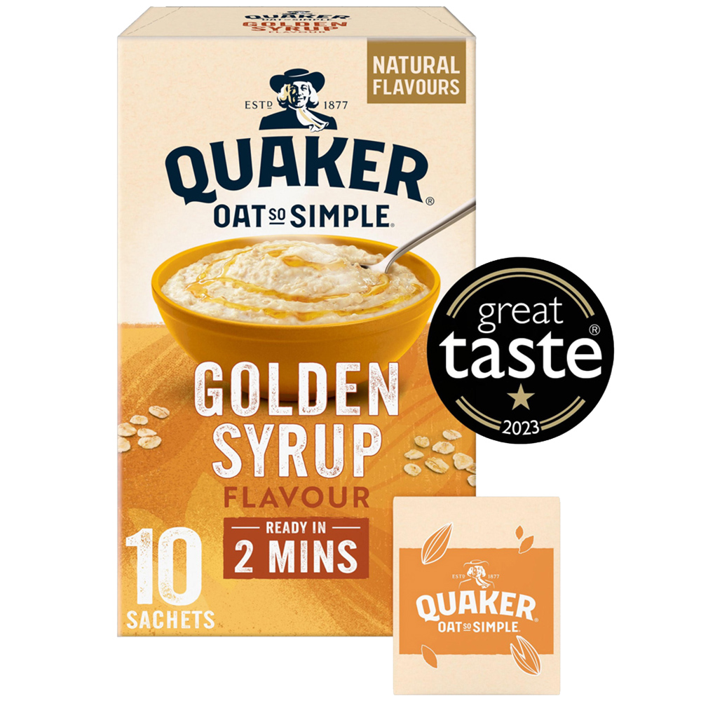 Quaker Oat So Simple Golden Syrup 10 Pack