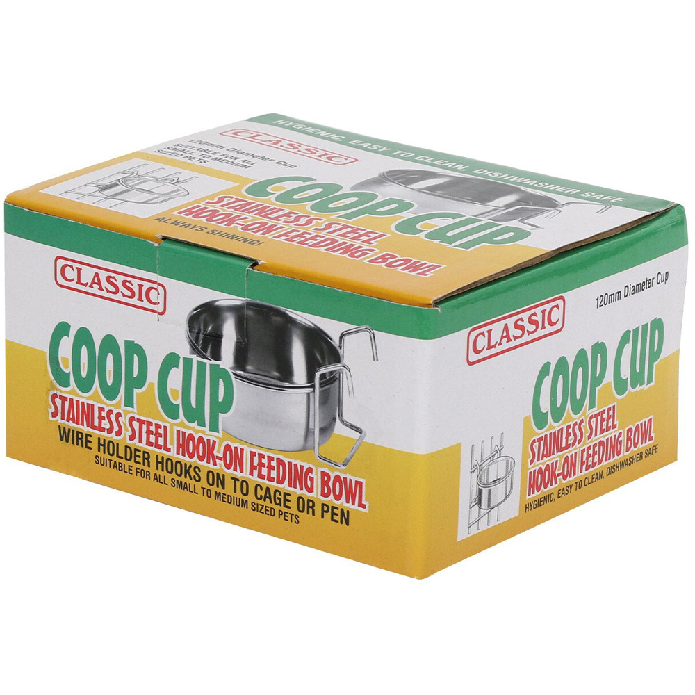 Classic Pet Products Stainless Steel Hook On Coop Cup - 125mm