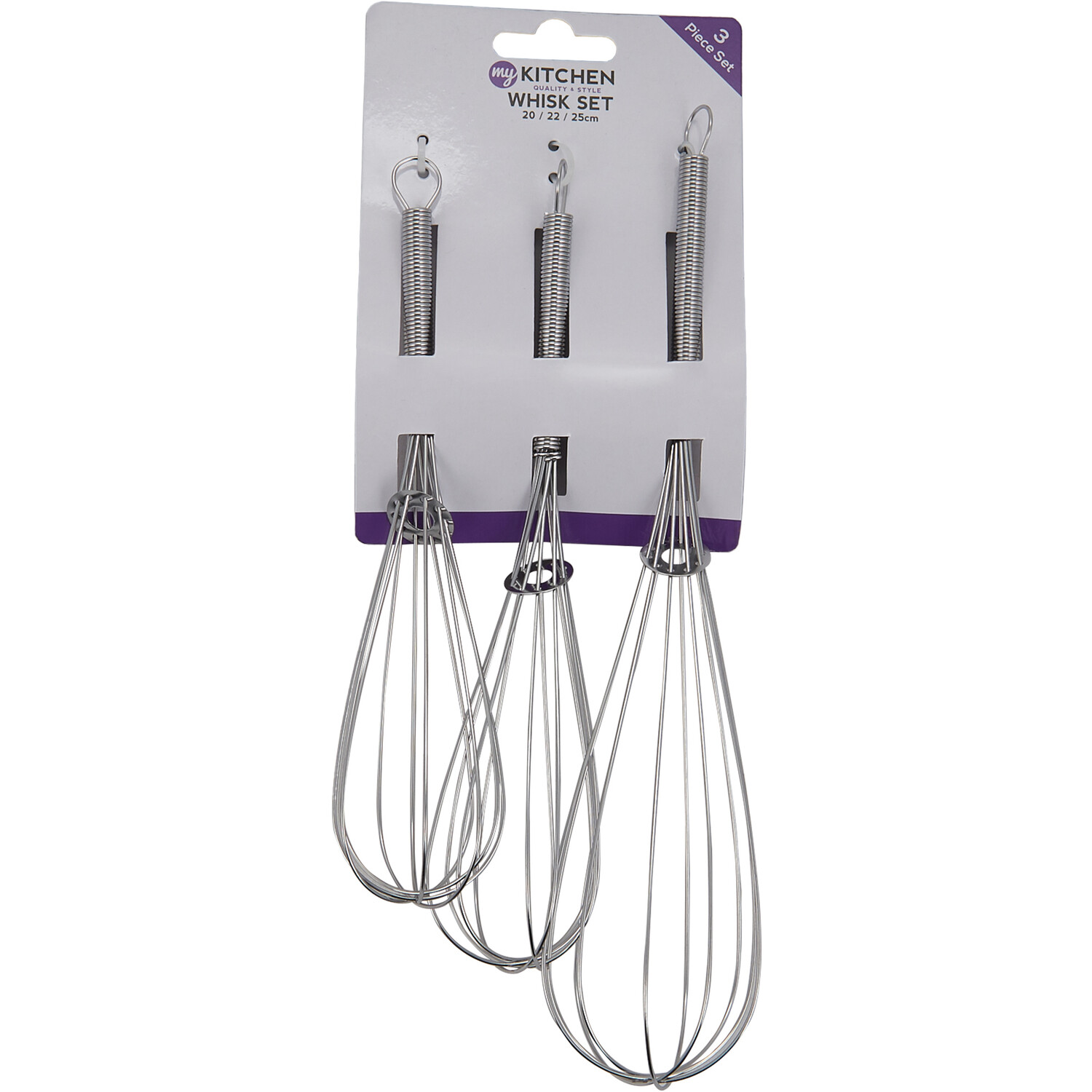 3-Piece Whisk Set - Chrome