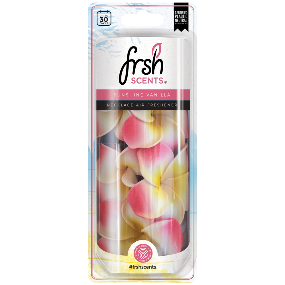 Frsh Scents Sunshine Vanilla Necklace Car Air Freshener