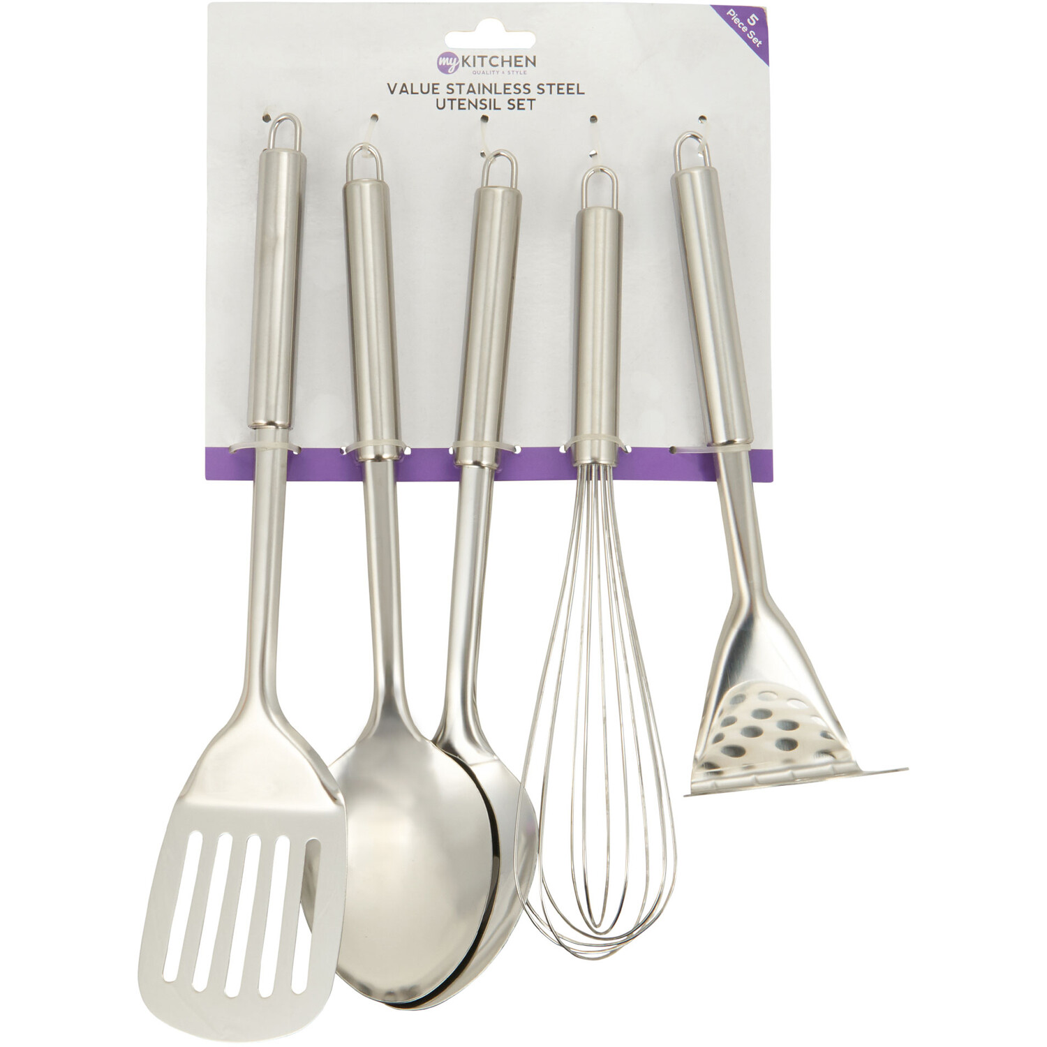 My Kitchen Silver Stainless Steel Utensil Set 5 Piece
