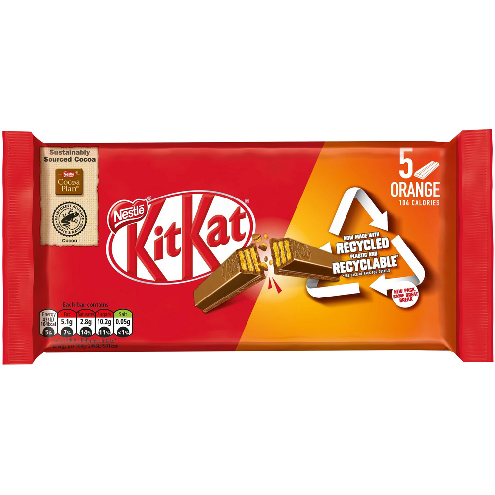 Nestle Kit Kat 2 Finger Orange 5 Pack