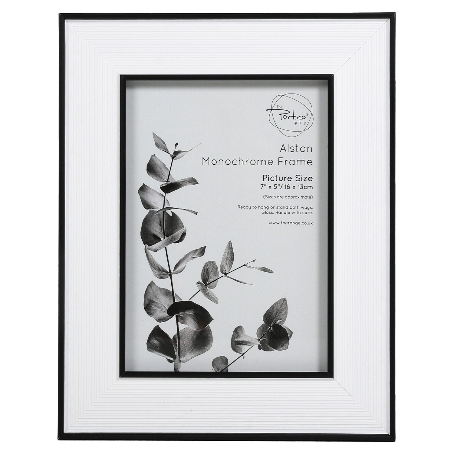 The Port. Co Gallery Alston Monochrome Photo Frame 7 x 5 inch