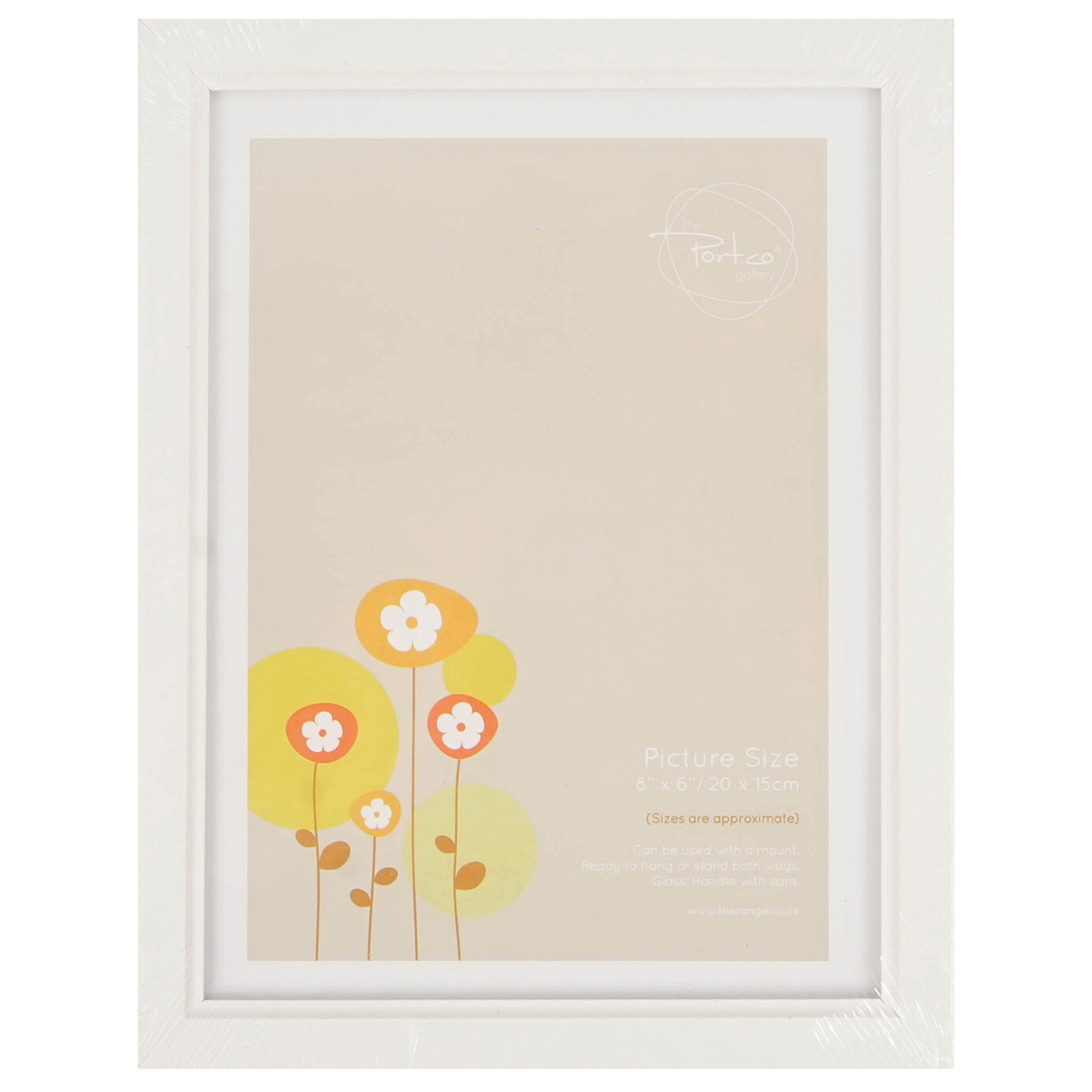 The Port. Co Gallery Ridged White Photo Frame 8 x 6 inch