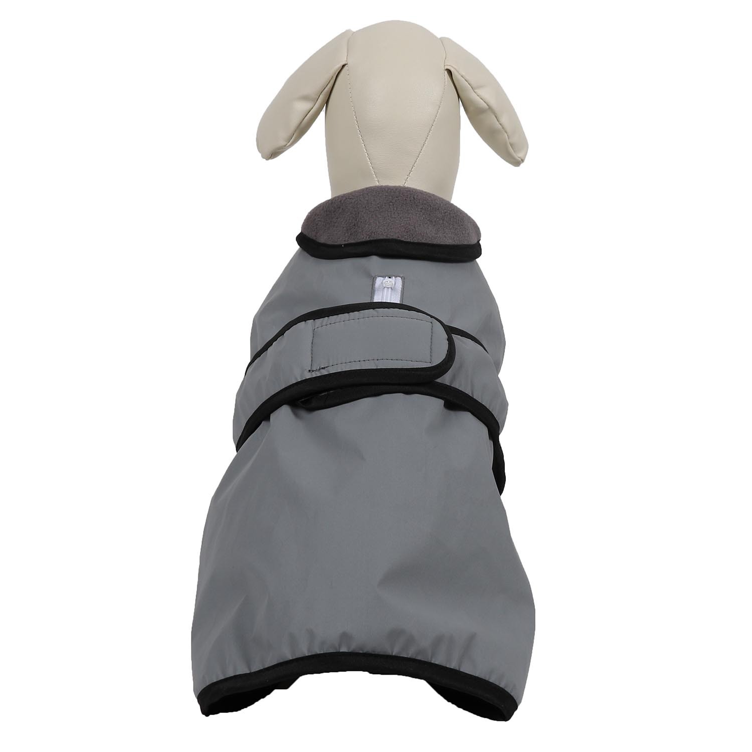 Reflective Chest Guard Dog Coat - Grey / 30cm